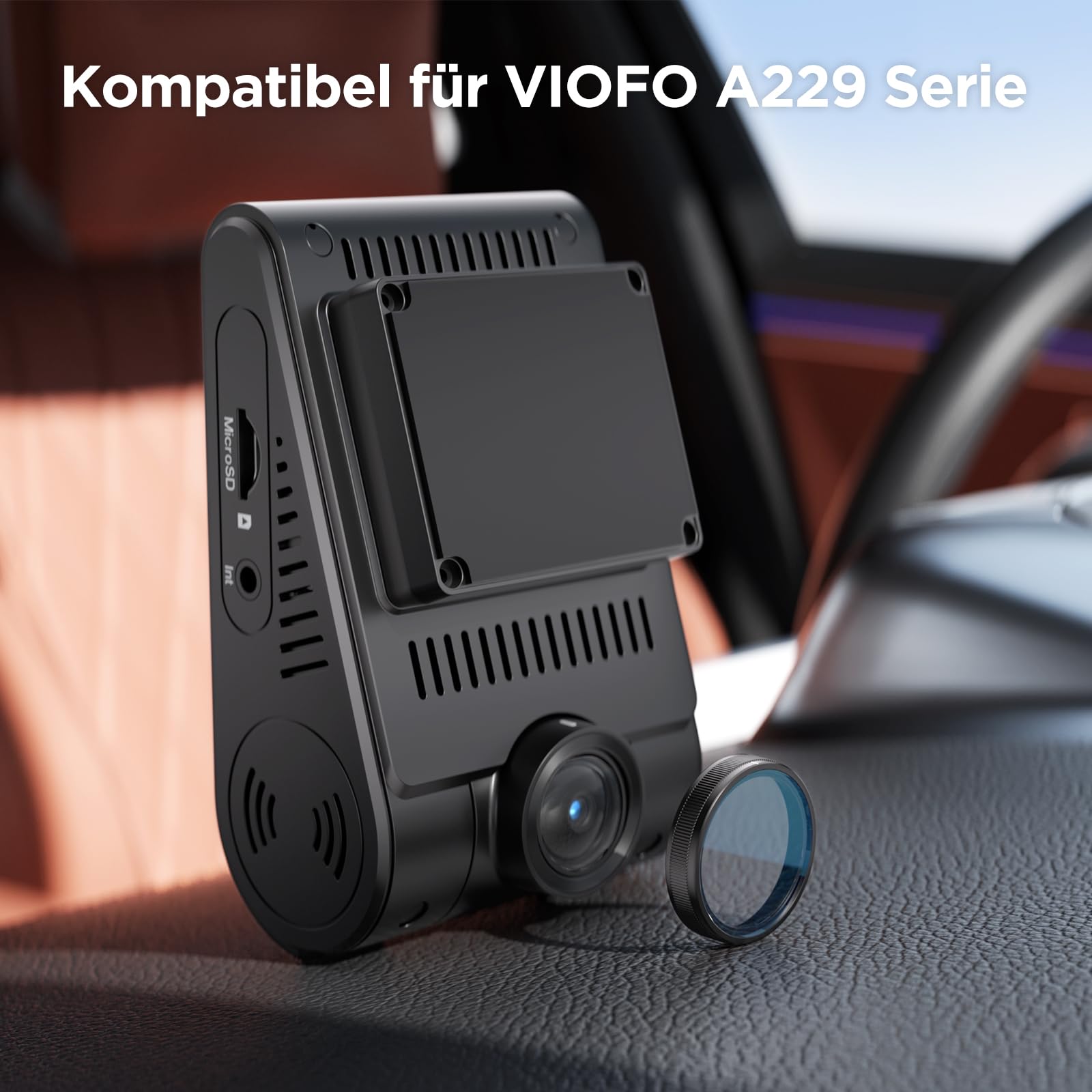 VIOFO CPL Filtre polariseur circulaire en verre pour A139 / A139 Pro / T130 /A229 Duo Solo Dash Camera Avant