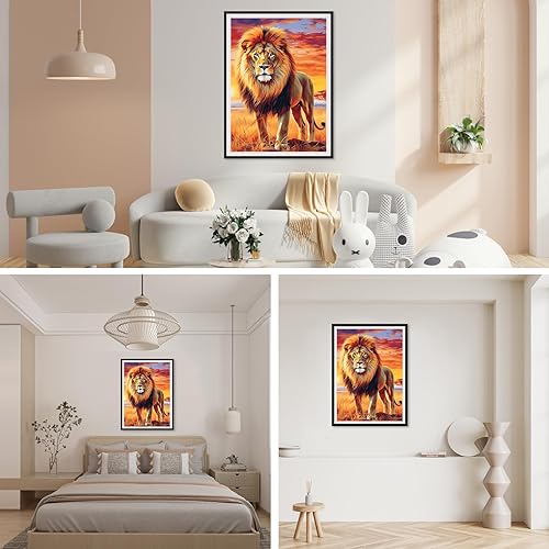 Miniatura 10 de SENQAO Kits de pintura de diamantes de zorro para adultos animales, kits de arte de diamante de zorro para adultos principiantes, taladro completo