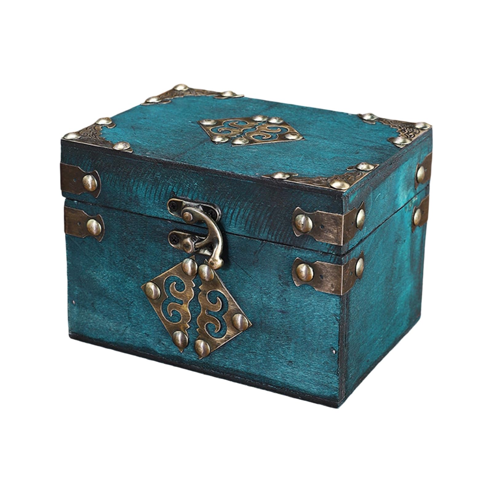 Shurhome Classical Jewelry Box with Secure Locking for Valuables and Collectibles Retro Fashion Jewelry Case