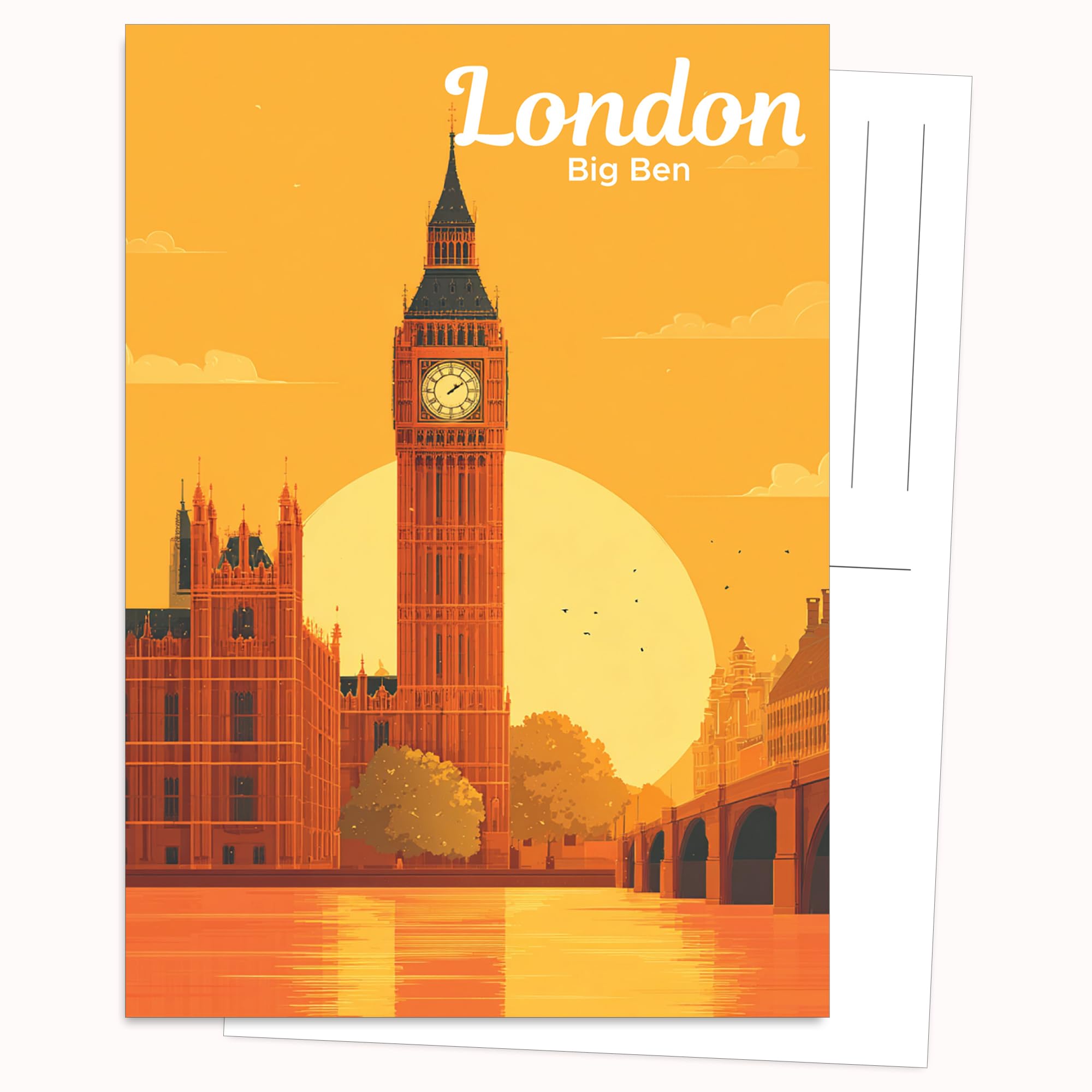Edition Colibri Postcard - Graphic Illustration London | Set of 10 Flat Cards (A6) - Write-On Back โ image 1