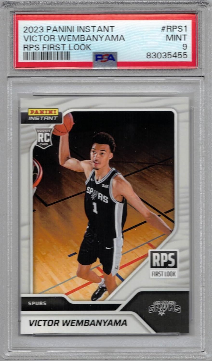 2023-24 Panini Instant Basketball #RPS-1 Victor Wembanyama Rookie Card Graded PSA 9 Mint