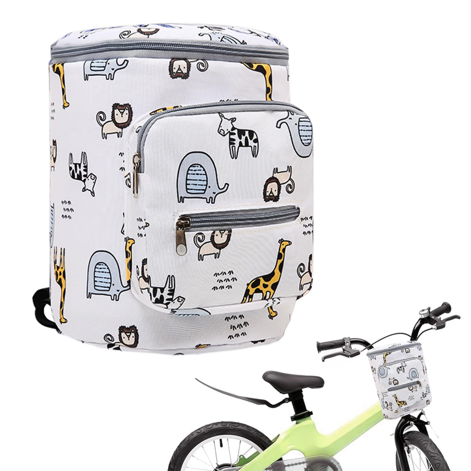 Borsa per manubrio Favuit per bambini, cestino anteriore pieghevole per bicicletta, cestino per manubrio, borsa per manubrio, borsa per bicicletta per tricicli, scooter, monopattini, accessori per