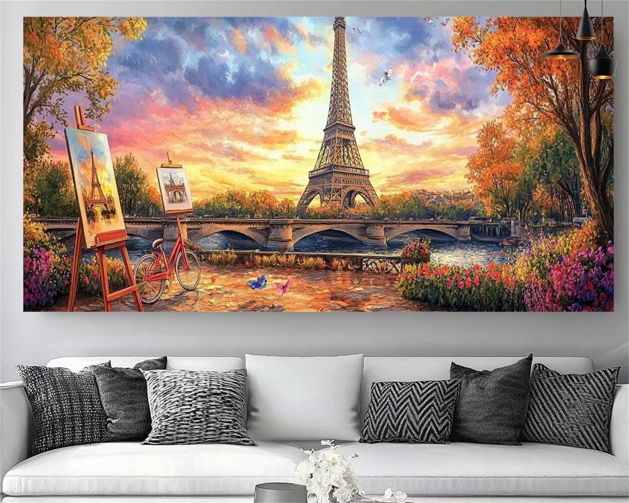 DIY Peinture Diamant 5D Cristal Strass Tour Eiffel 40x80cm - 8