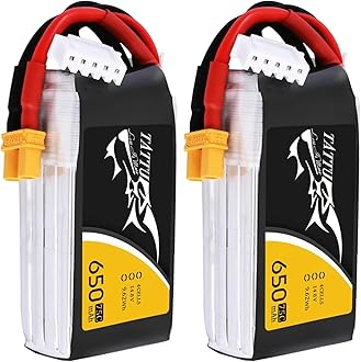 TATTU 650mAh 4S1P 75C 14.8V Lipo Battery with XT30 Plug(2 Pcs)