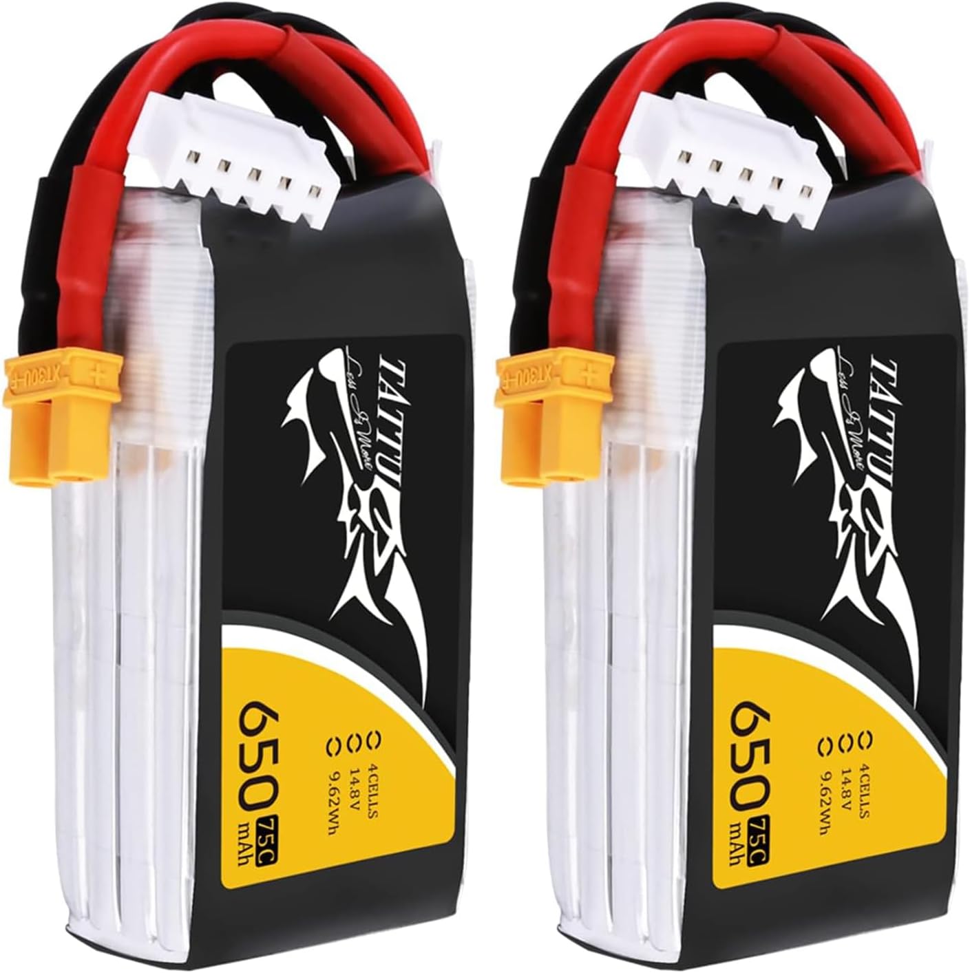 650mAh 4S1P 75C 14.8V Lipo Battery with XT30 Plug(2 Pcs)