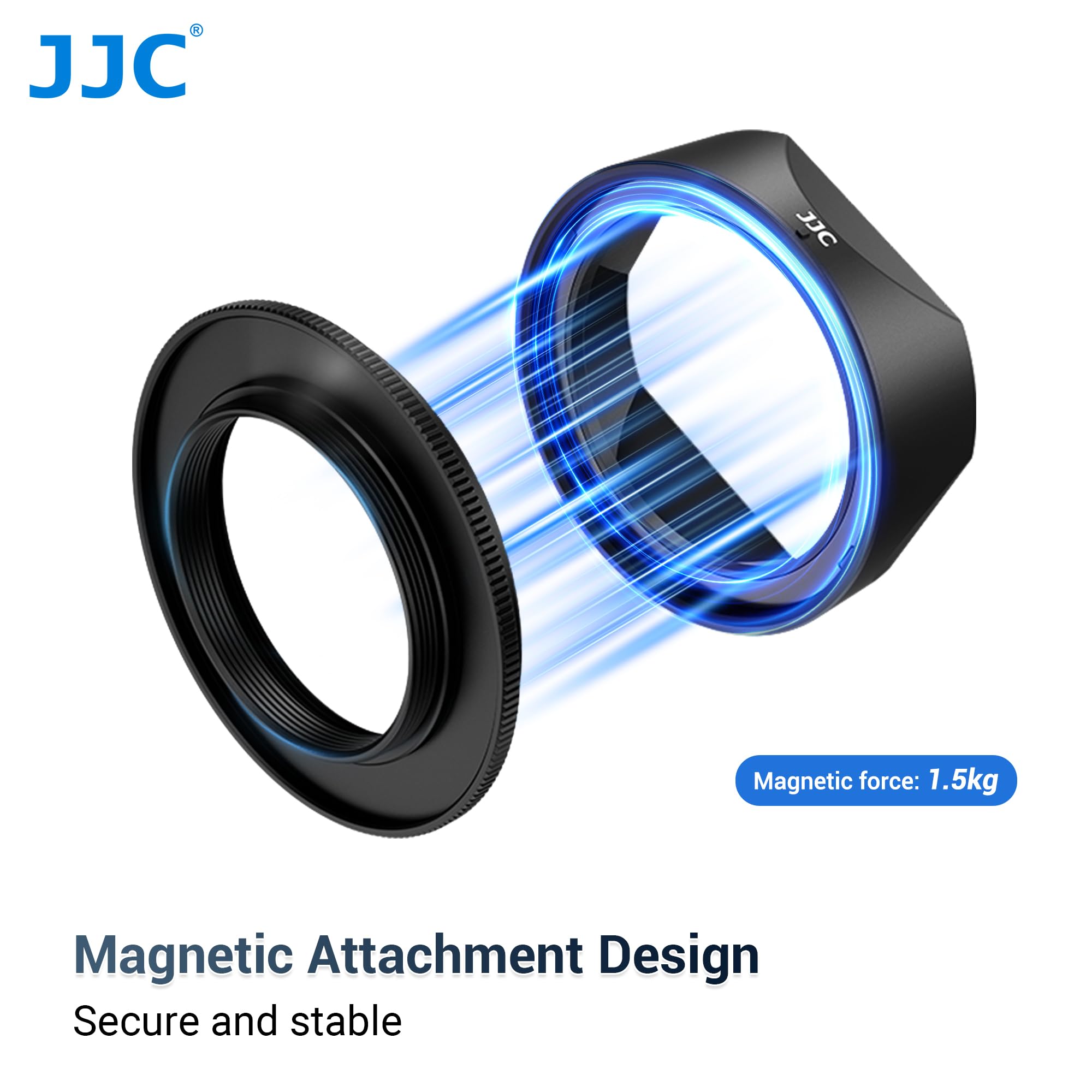 JJC Paraluce per X-E5 con anello adattatore magnetico compatibile con Fujifilm XF 23 mm F2.8 R WR, XF 27 mm F2.8 R WR, XF27 mm F/2.8, compatibile con filtro da 39 mm e copriobiettivo, sostituisce