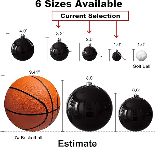 Vista 848 de 18 esferas medianas decorativas navideñas para árbol de Navidad, inastillables, para colgar, color púrpura, 2.5 pulgadas, paquete de 18