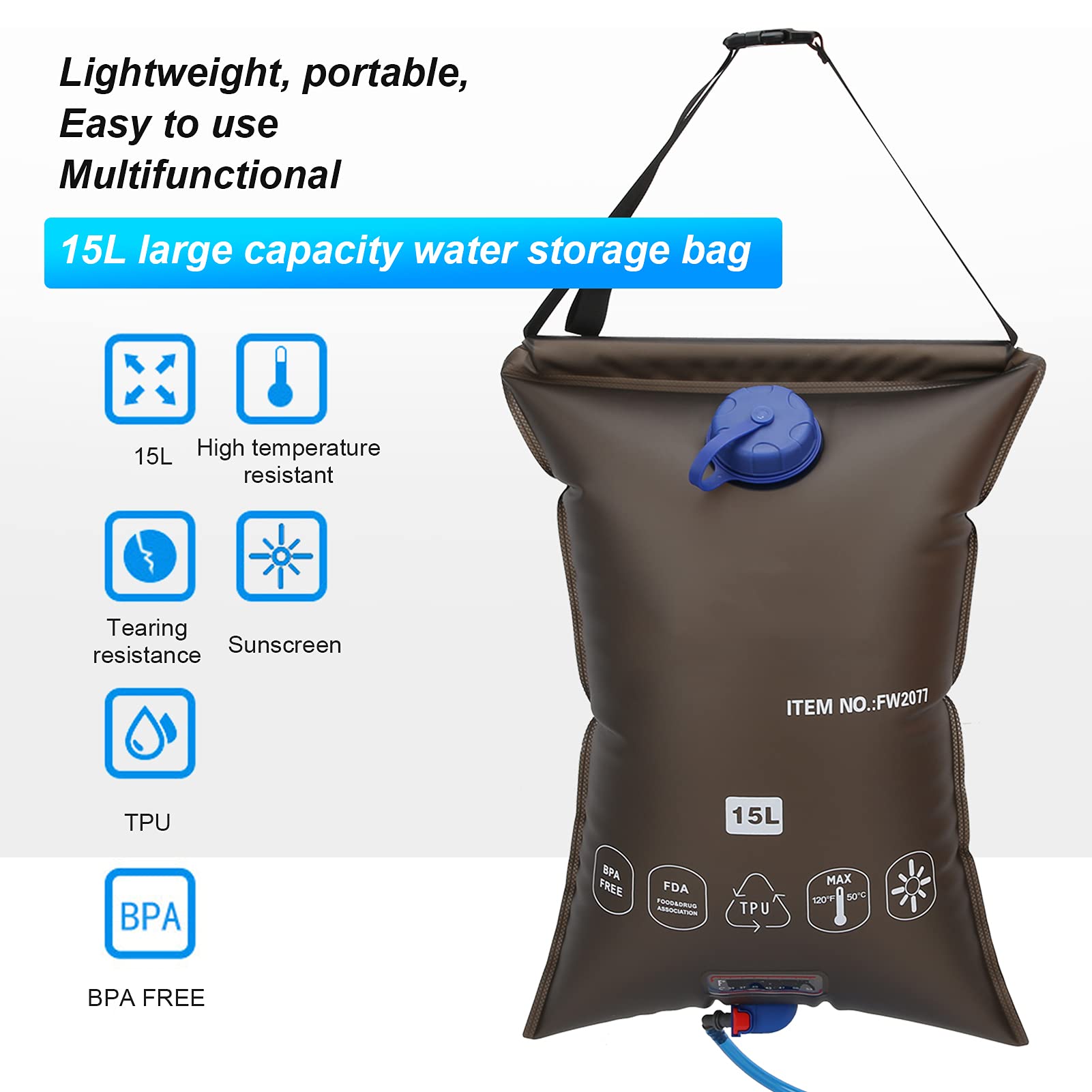 01 Duschbeutel, Duschbeutel mit Duschdse Campingduschen Tragbare Dusche  fr Camping 15L Duschbeutel fr Camping im Freien : Amazon.de: Sport &  Freizeit