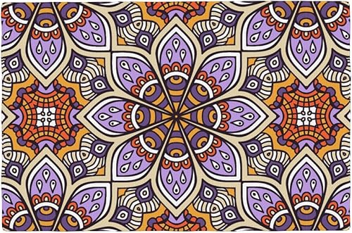 Miniatura 20 de 4 manteles individuales de lino sintético de doble capa con diseño de hongos, antideslizantes, resistentes al calor, para el hogar, restaurante,