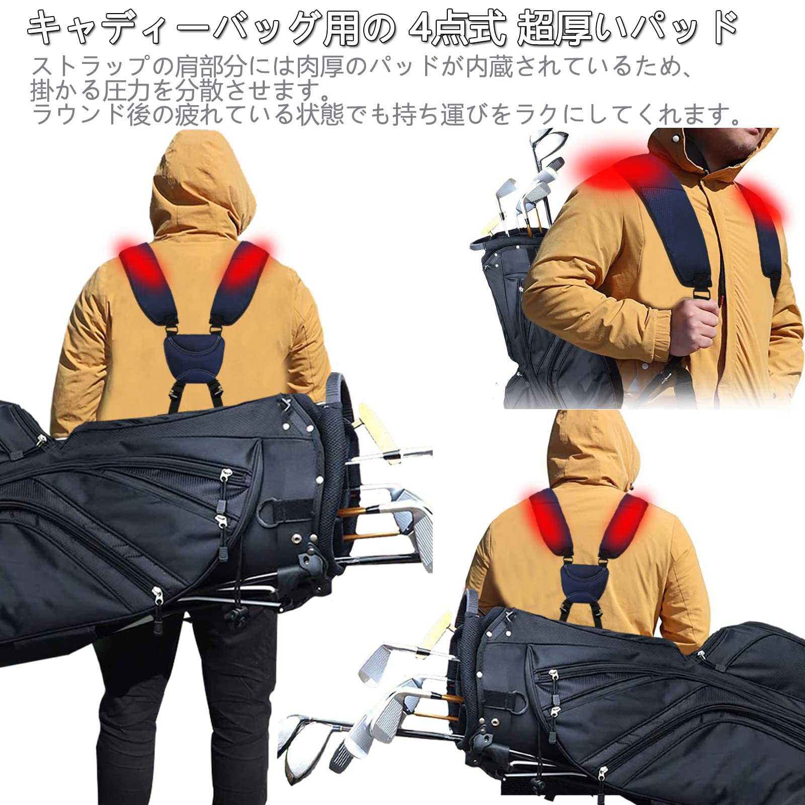 ユービズ ゴルフバッグ クラブケース ショルダー 軽量 取り外し可能 バッグ ユービズ ゴルフバッグ クラブケース ショルダー 軽量 取り外し
