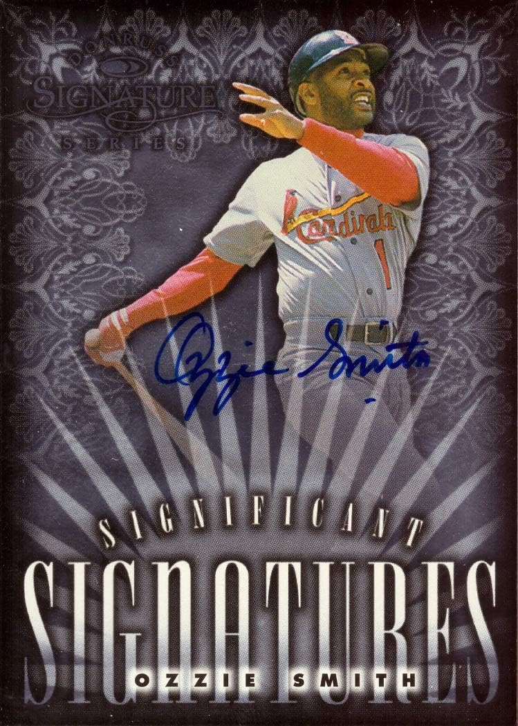 1998 Donruss Signature Significant Signatures NNO Ozzie Smith Certified Autograph Baseball Card - Only 2,000 made!