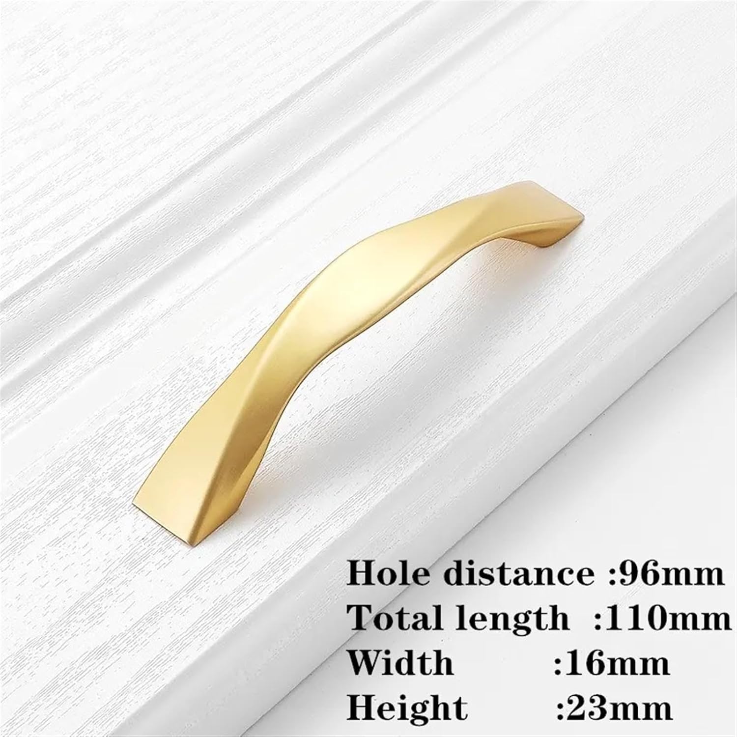 Kitchen Cabinet Door Handles Zinc Alloy Drawer Pulls Wardrobe Door Knobs Furniture Hardware 2Pcs(Gold 96mm)