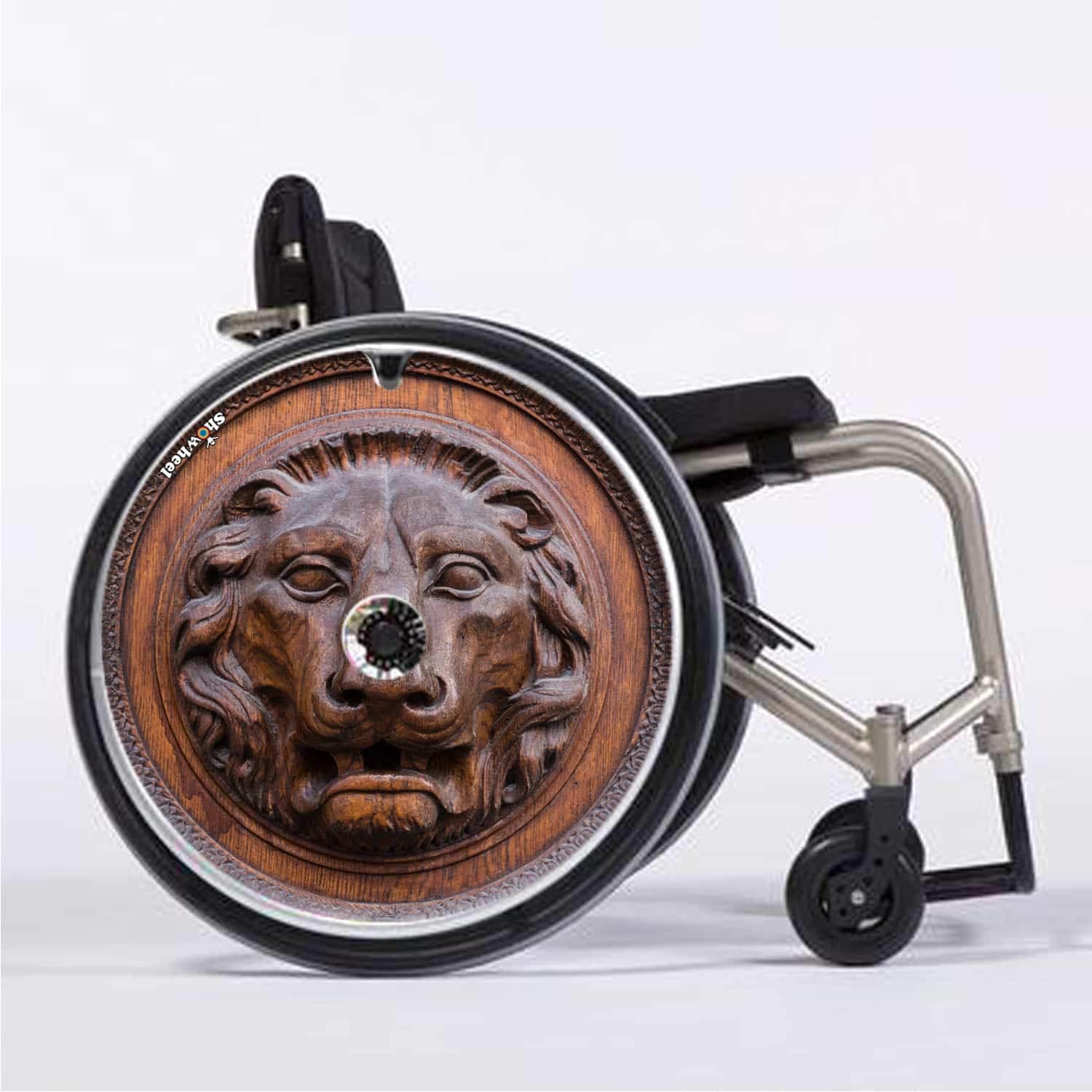 Cubre Radios Silla de Ruedas (Par) para Aro Impulsor 49,51 a 50,50 cm de Diámetro Exterior con Fijaciones Planas - Lion de bois