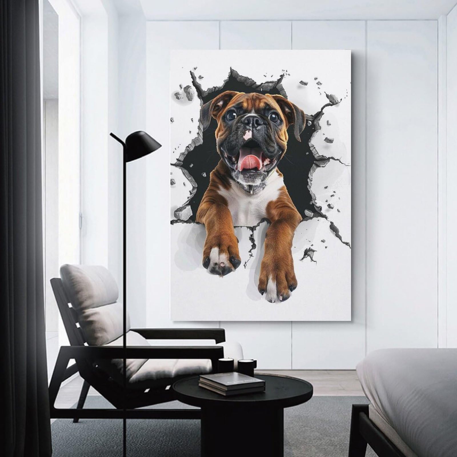 Junmoney Decorative Wall Artwork Boxer(2), 24x36inch(60x90cm), for Lounge, Bedroom Or Personal Spaces, Gift Idea for Housewarming And Birthdays