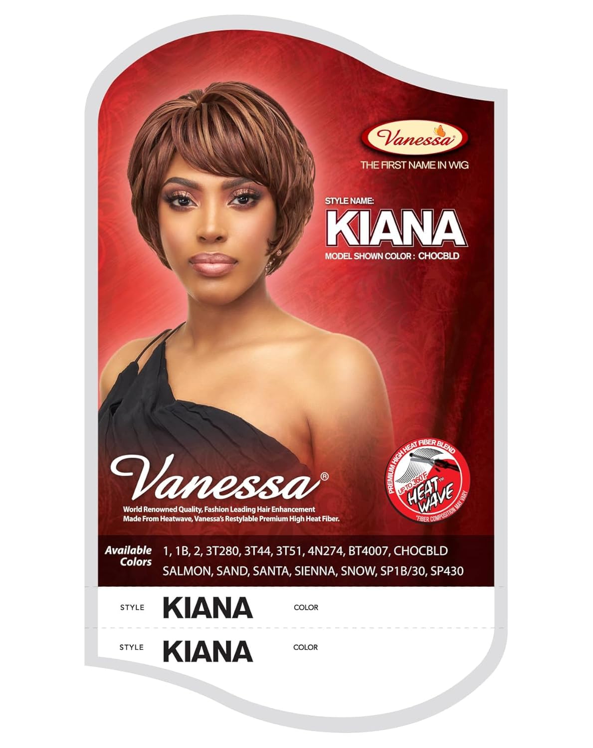 Vanessa Fashion Wigs Short Length Wavy Hair Style Heatwave Synthetic Wigs - KIANA (SNOW)