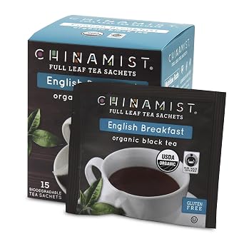 China Mist English Breakfast Full Leaf Black Tea, 15 Sachets (Pack of 6)