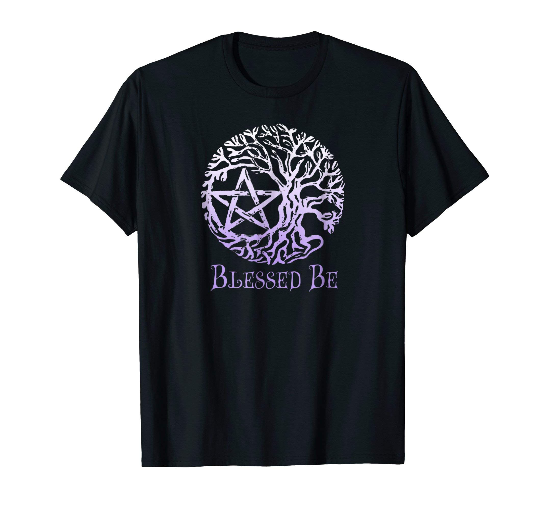 White Magick Tees for Witches Occult Wiccan PagansWiccan and Pagan T-Shirts, Tree of Life Pentacle, Blessed Be T-ShirtOEKO-TEX STANDARD 100