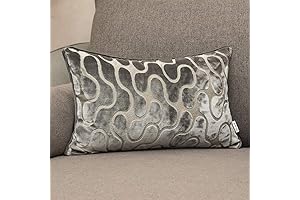 Callisto Home Decorative Pillows - Silver Grey Throw Pillow Cover