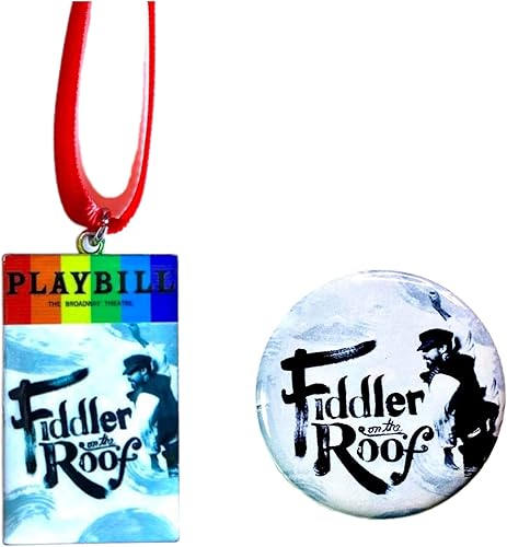 Fandom Emporium Broadway Adorno Fiddler on The Rooff Adorno Regalo Árbol de Navidad Vacaciones de Invierno Fandom (adorno y botón)
