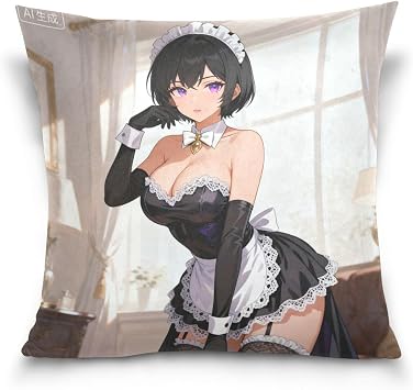 Sexy Maid Body Pillows Pillow Cases 1 Pack Throw Pillow case Covers with Zipper for Bedroom 16x16