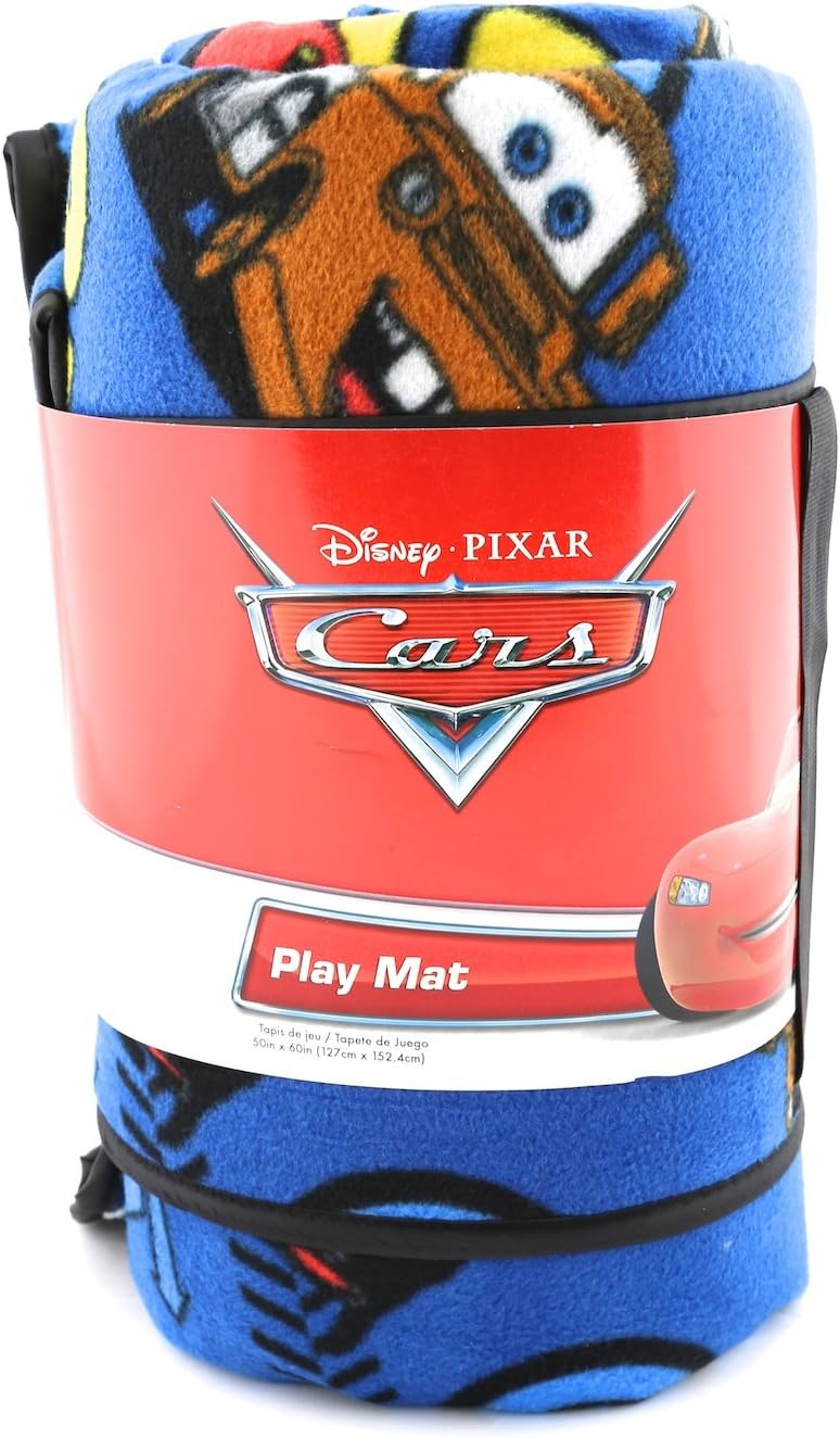 Disney Pixar Cars Play Mat 50 x 60 Soft Side & Easy to Clean Side