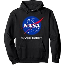 NASA Meatball Logo & Space Cadet Text Pullover Hoodie Pullover Hoodie