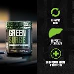 Jacked Factory Greensurge Green Superfood Powder - Greens Drink w/Spirulina, Wheat & Barley Grass, Organic Greens - Green Tea Extract, Probiotics & Digestive Enzymes - 30 Servings, Sour Apple