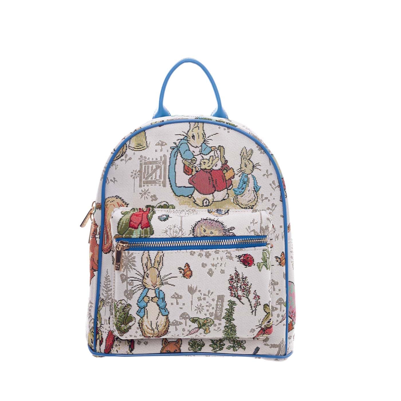 Signare Women's Peter Rabbit Tapestry Casual Backpack Rucksack School Bags With Animal Design (Peter Rabbit)