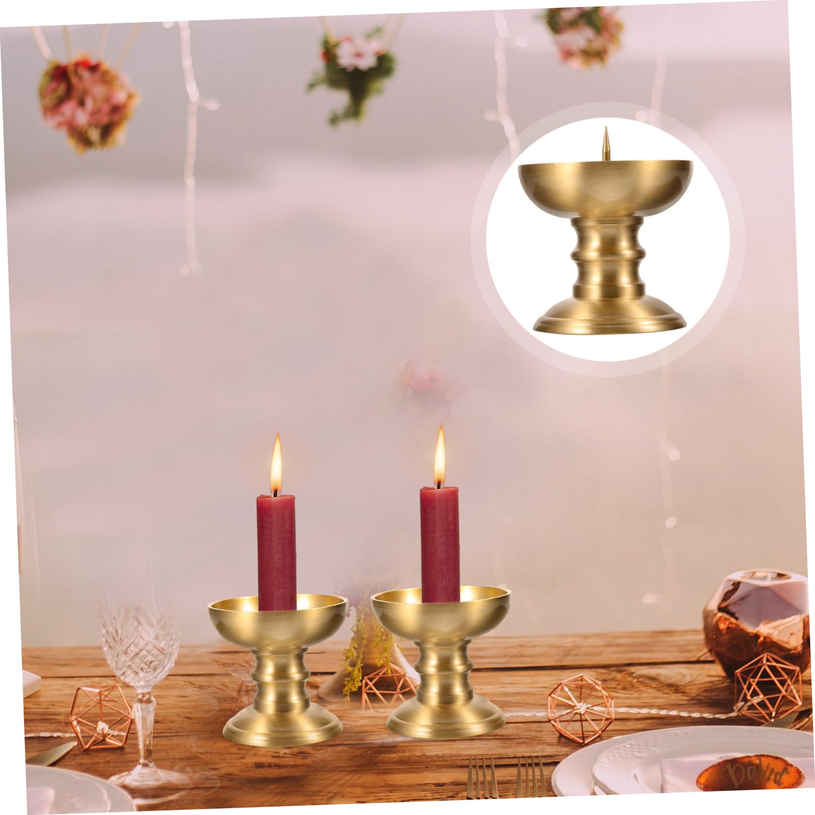 LIFKOME 1piezas Portavelas De Antiguo para Soporte para Votiva Decoración Religiosa para y Casa