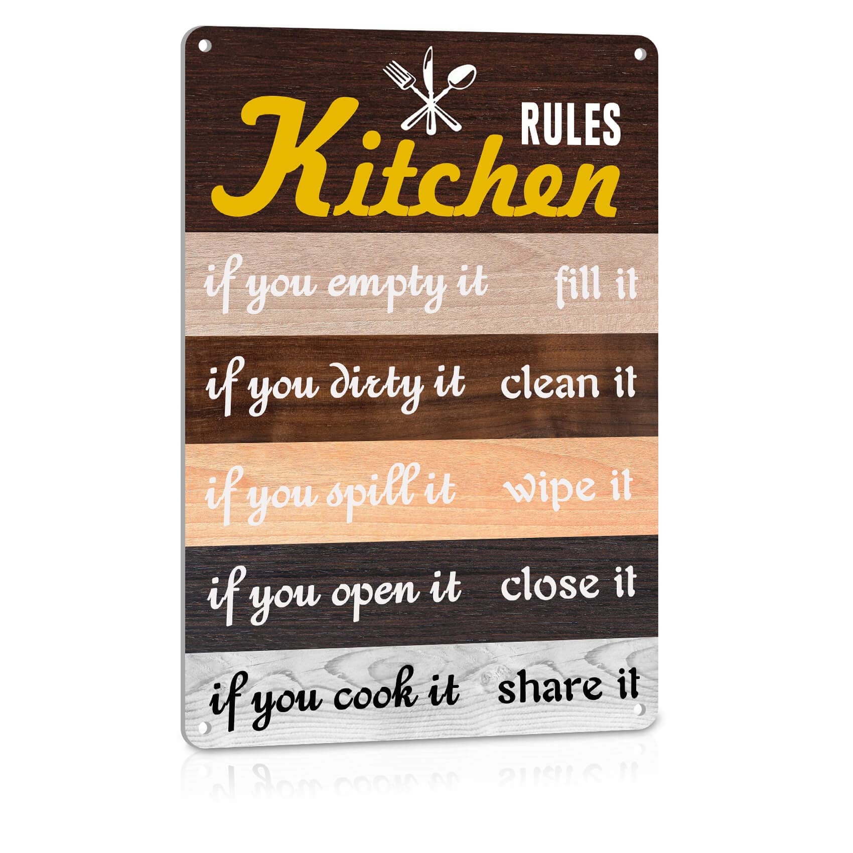 Kwqdozf As Pic Rustic Kitchen Wall Decor Old Country Metal Tin Sign 8X12 Inch Home Dining
