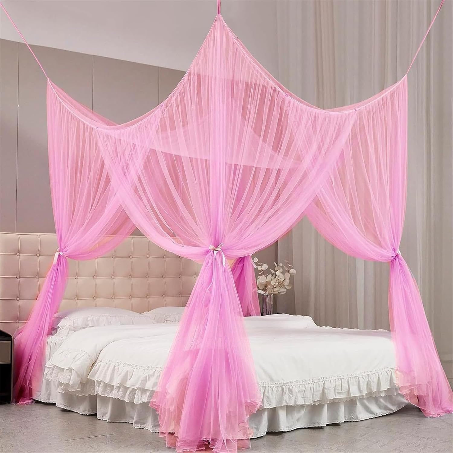 Extra Fine Polyester Square Netting Mosquitoes Netting for Indoor and Outdoor Protections Camping Net