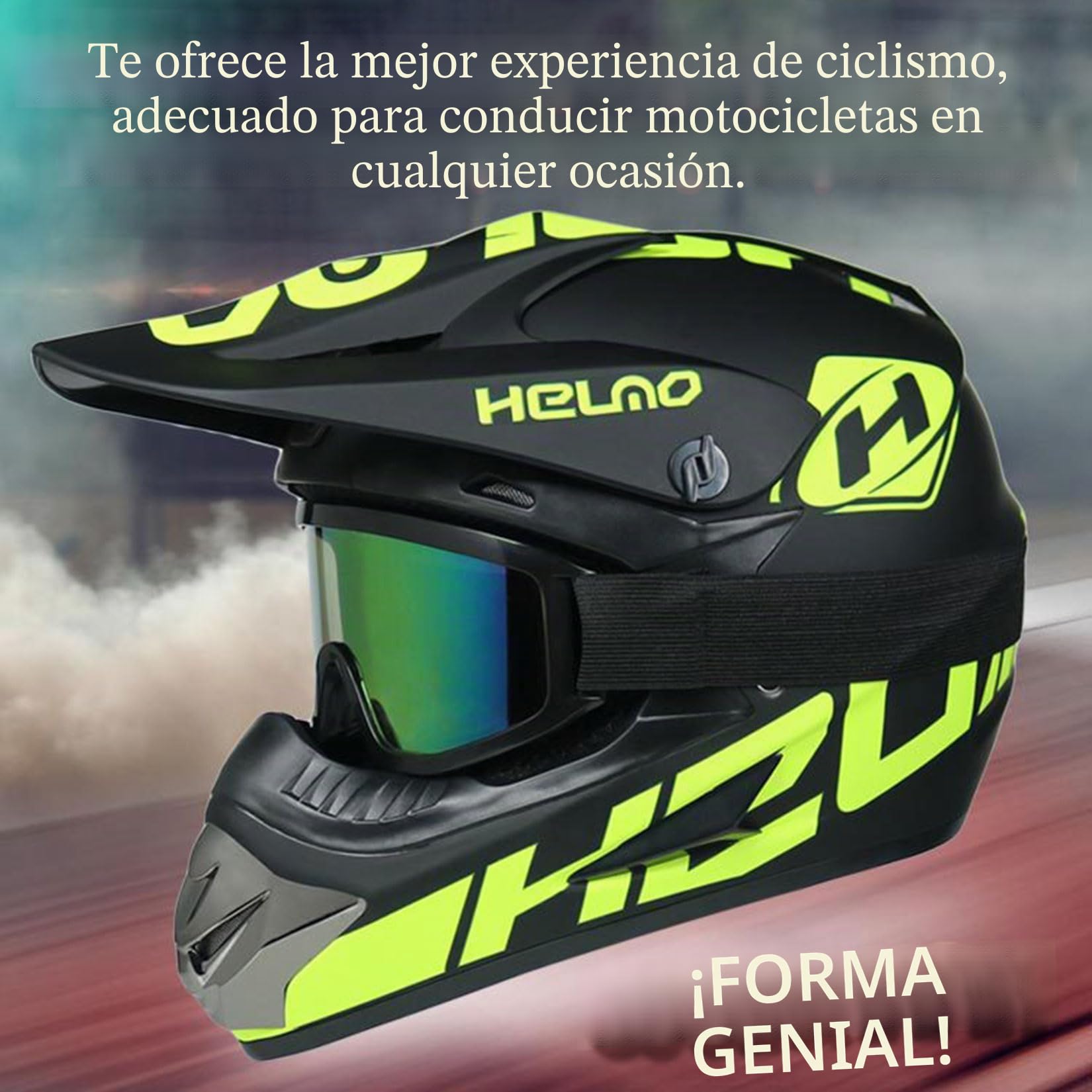 Casco De Motocross ECE Cascos Integral Mujer Hombre Casco De Moto Casco Cross con Gafas Guantes Máscara, Casco Descenso para ATV MX Enduro Quad BMX MTB,Red-M