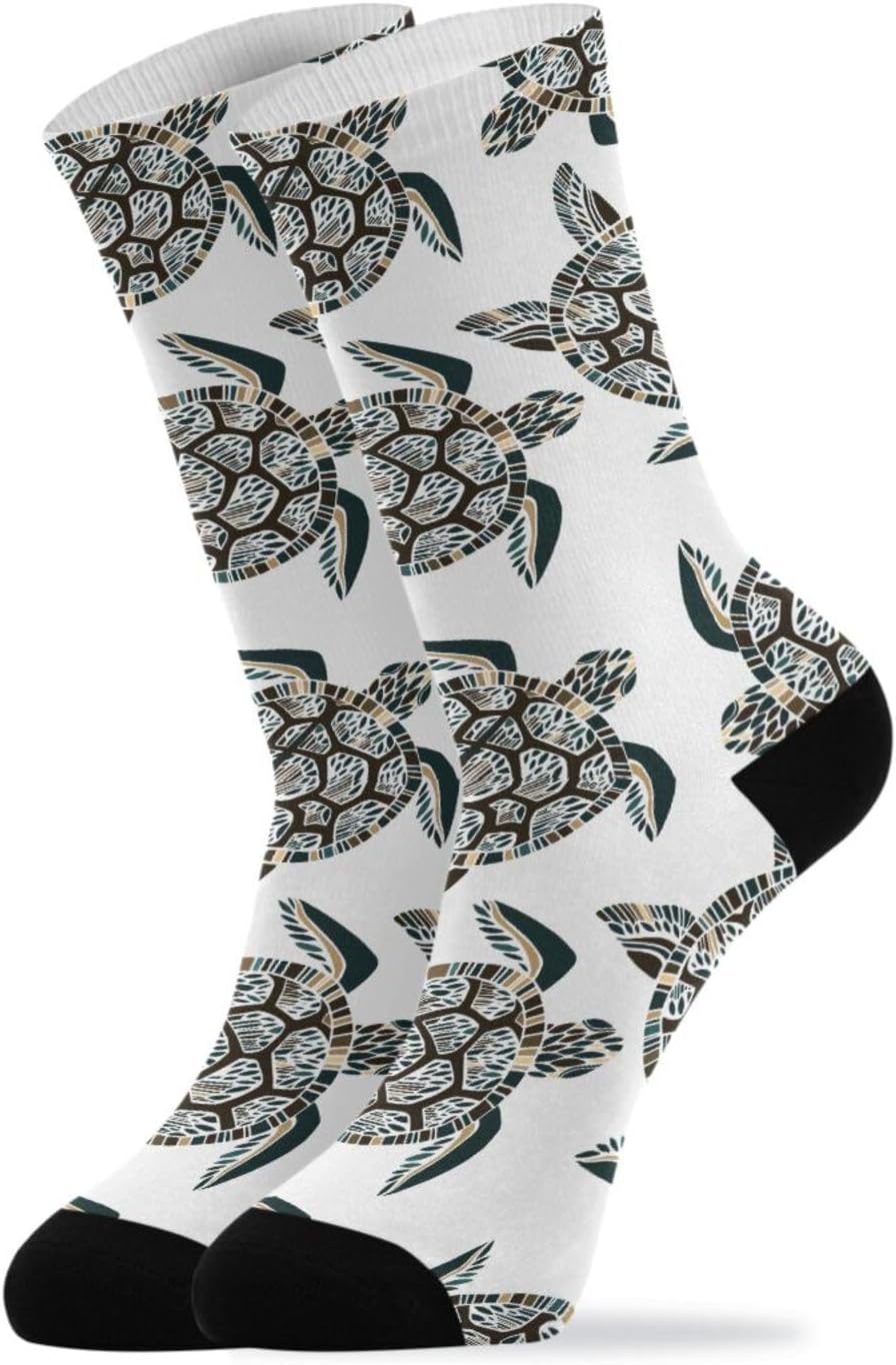 Winter Warm Black Sea Turtle Socks for Men and Women – Cozy Tall Crew Boot & Athletic Ankle Stockings, Multi-Color, Medium Size Winter Warm Black Sea Turtle Socks for Men and Women – Cozy Tall Crew Boot & Athletic Ankle Stockings, Multi-Color, Medium Size