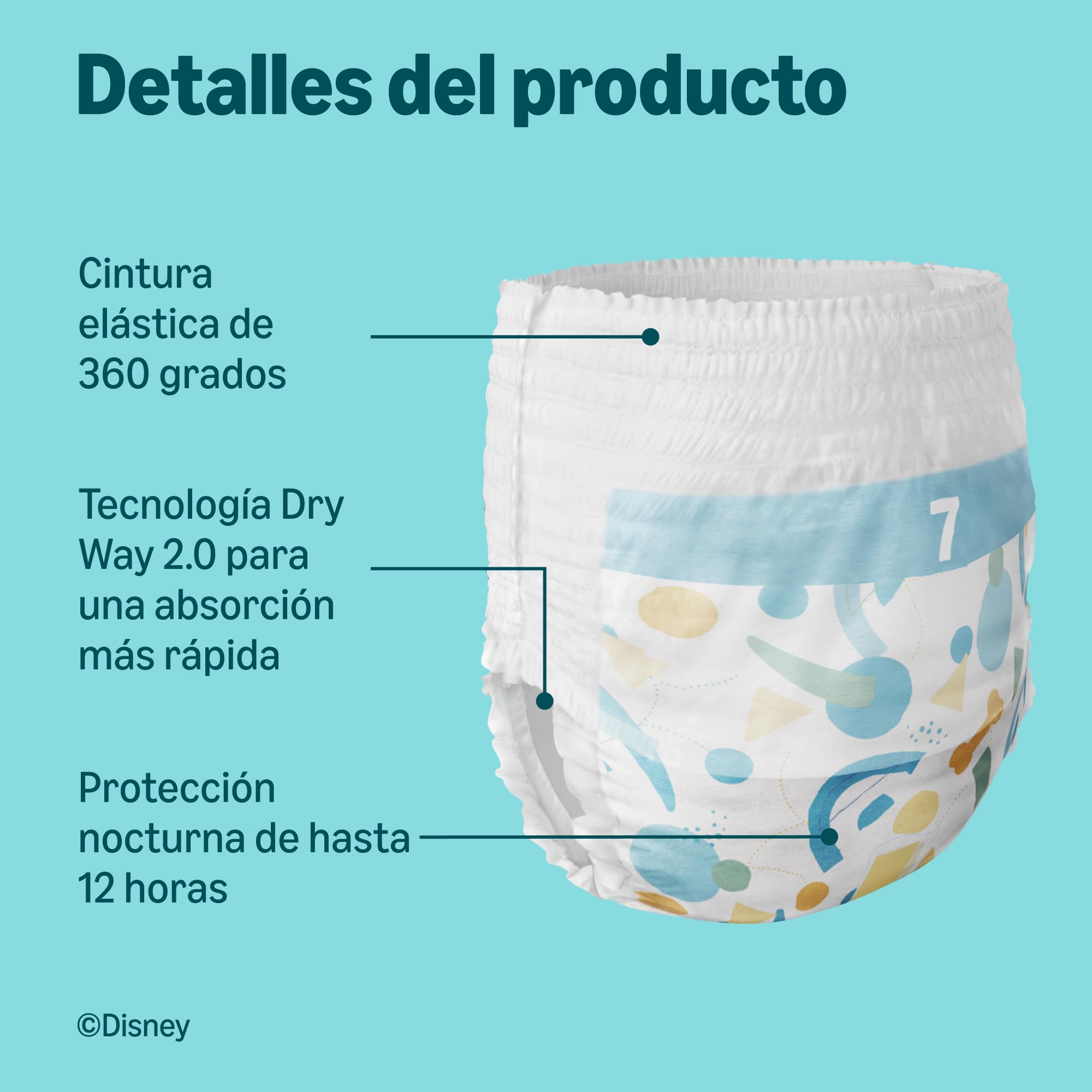 by Amazon Disney - Pannolini taglia 7 (17+ kg) - 112 pantaloni (confezione da 2 x 56)