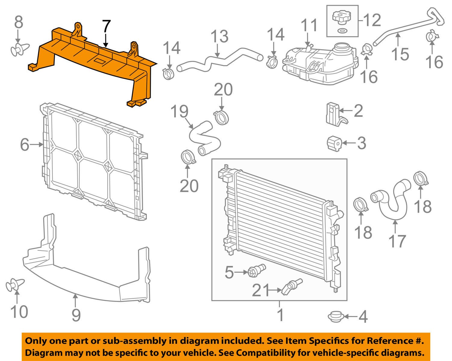 GM Genuine 95961448 - Deflector de aire para radiador, superior