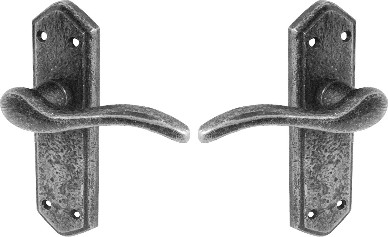 Pewter Door Latch Handles Traditional Wentworth Hand Forged Cast Iron