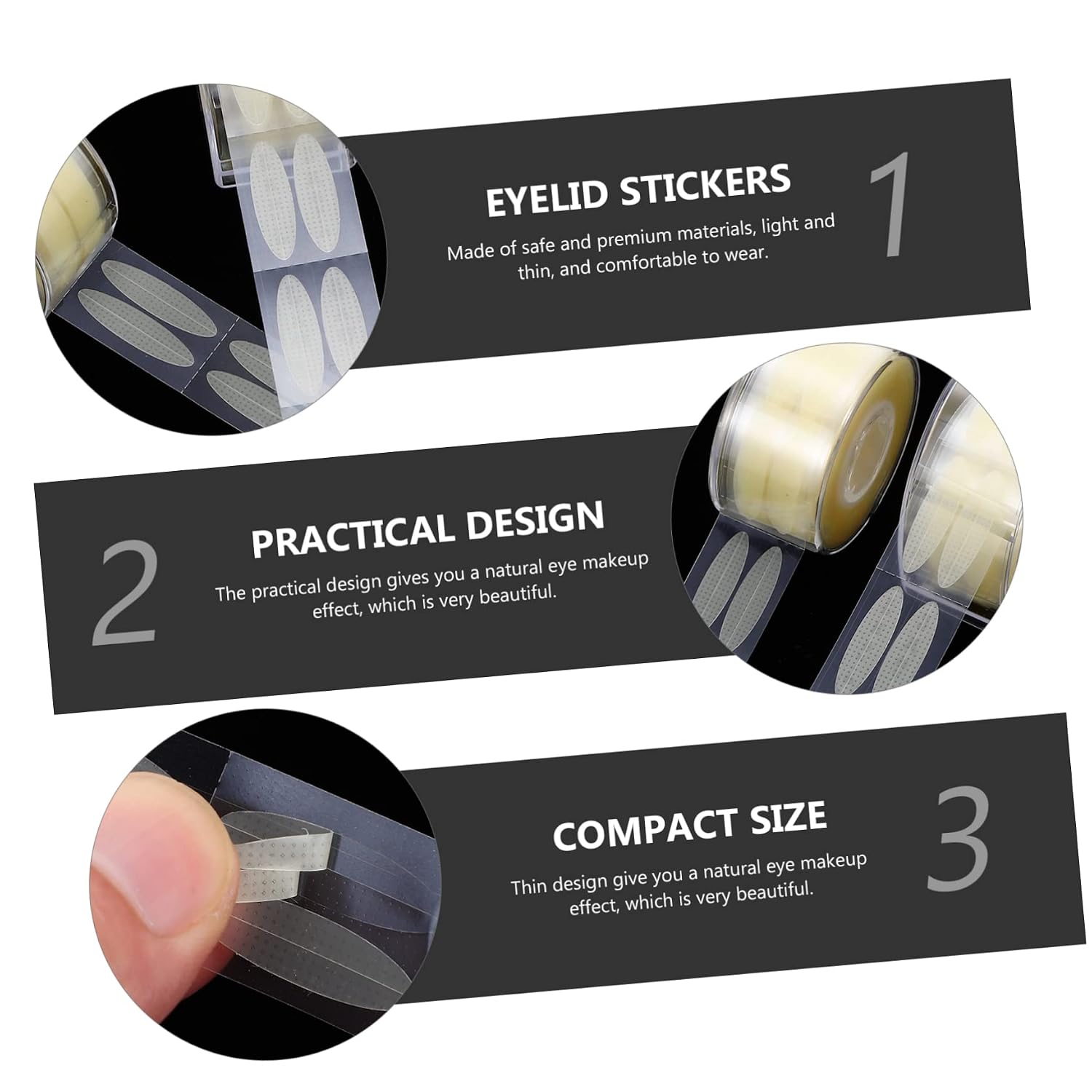 balacoo 12rolls Invisible Eyelid Tapes for Hooded Eyes Double Lid Strips Beauty Sticker for Makeup Modification