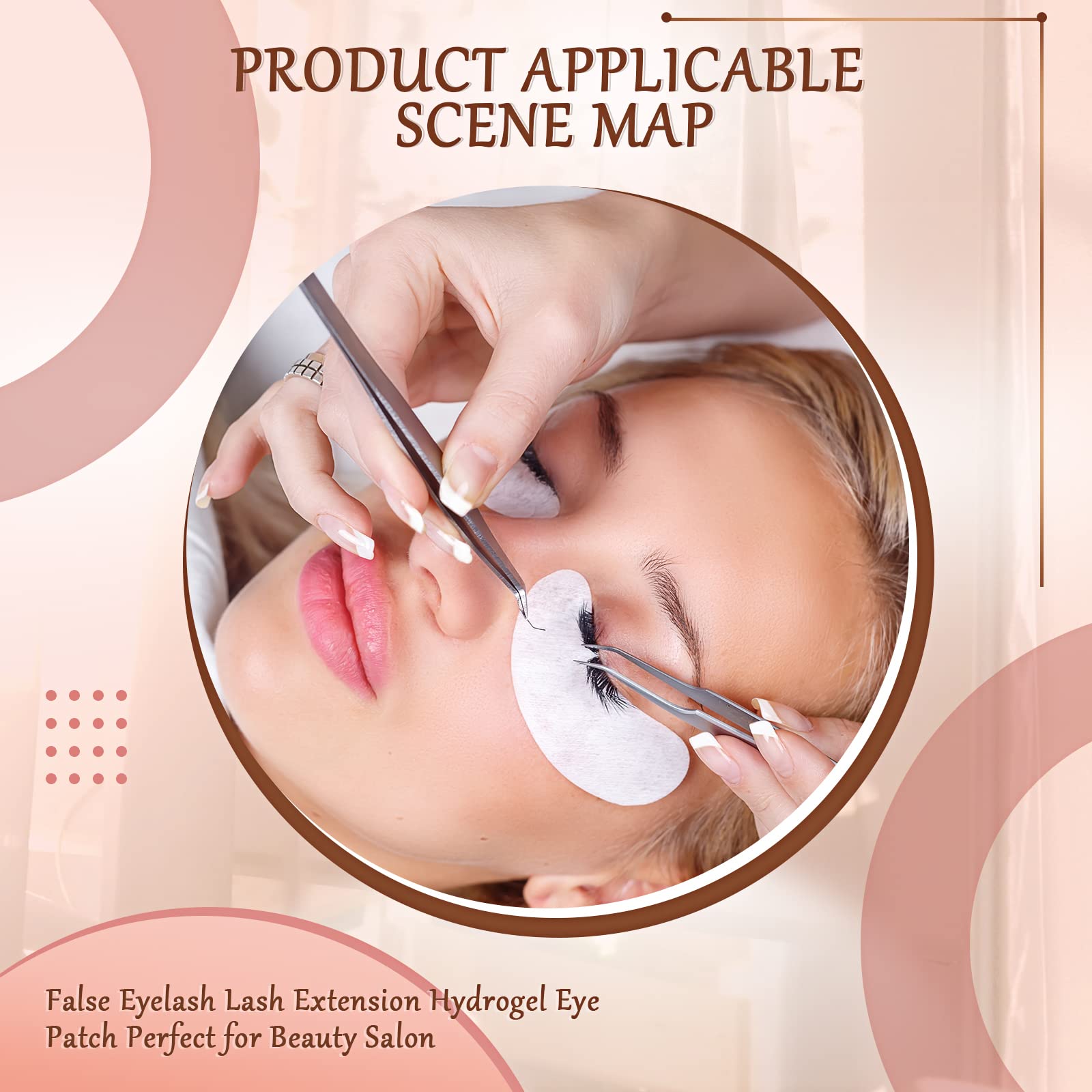 1000 pares de almohadillas de gel para debajo de los ojos, almohadillas de gel de extensión de pestañas naturales, kit de parches para suministros de extensión de pestañas, herramientas de belleza a 6