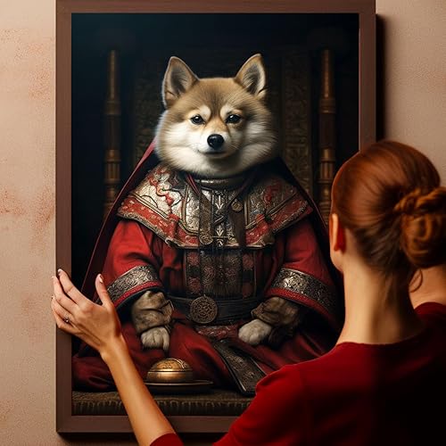 Miniatura 236 de Thuan Chow Chow Retrato de mascota con disfraz real de perro en un disfraz retrato de perro con vestimenta Retrato medieval de mascota retrato