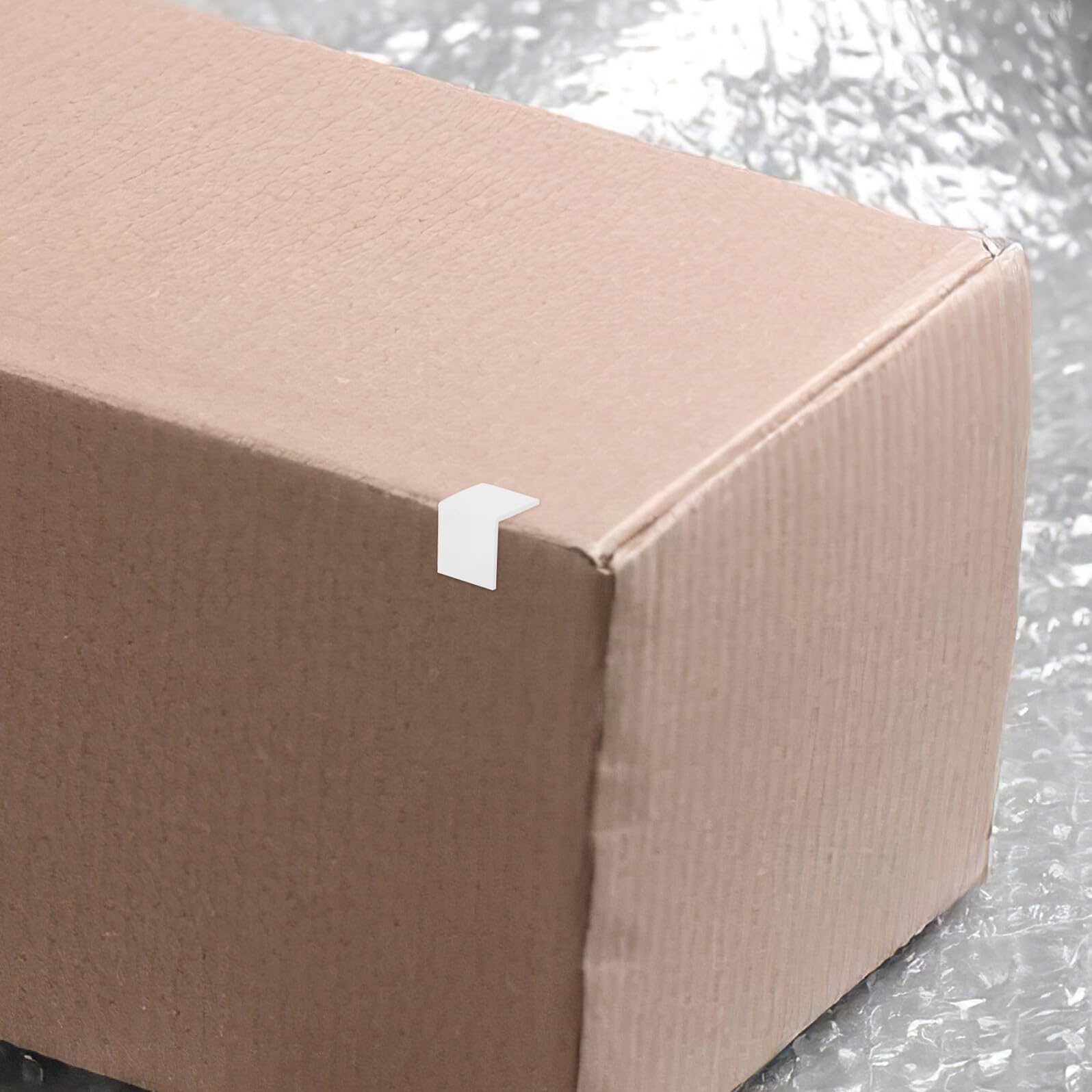 Ciieeo Protections D’Angle Anti-Collision en Plastique Blanc 20X20 MM pour Cartons et Meubles Lot de 500 Pièces Coins D’Expédition Résistants et Étanches pour Emballage et Déménagement
