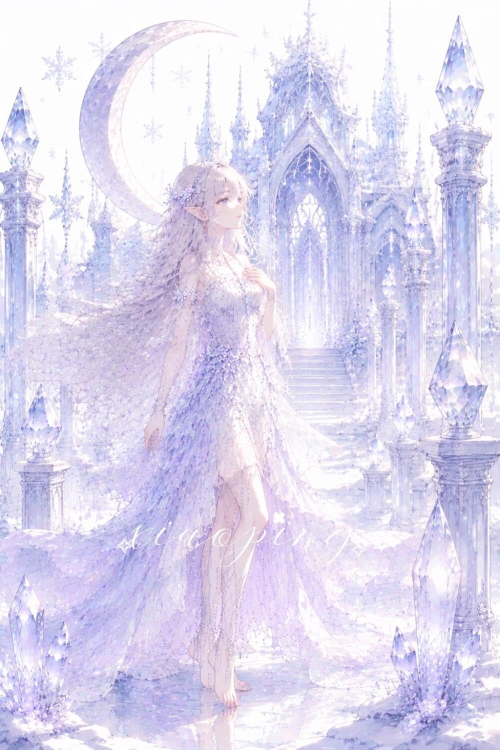 Rqwybcaxn Bead Cross Stitch Kits Anime Girl 40x50cm