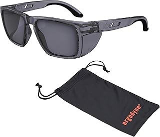 Ergodyne Skullerz SIXTEN Safety Glasses with Side Shields, Anti Fog + Anti Scratch, ANSI z87.1 with Protective Microfiber Eyewear Cleaning & Storage Bag