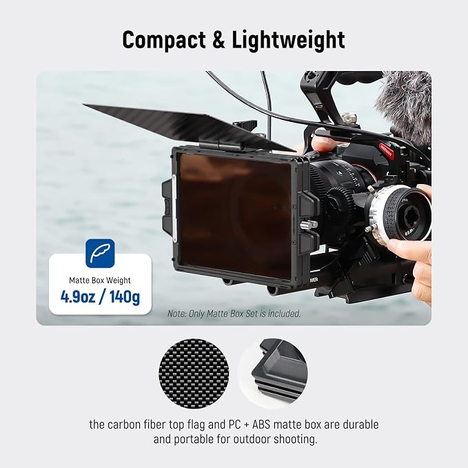 NEEWER Mini Matte Box con 2 bandejas de filtro 4x5.65 miniatura 7