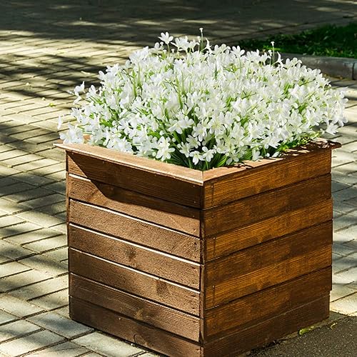 Miniatura 3 de URSTOUD 10 paquetes de flores artificiales de narcisos, vegetación artificial artificial, resistente a los rayos UV, no se decolora, flores de