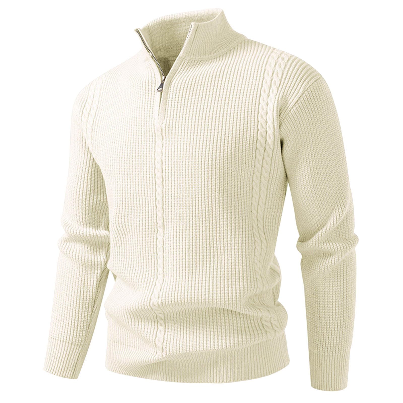 Suéter de punto ajustado y cálido de invierno, abrigo de manga larga, ropa informal para exteriores, jersey para clima frío