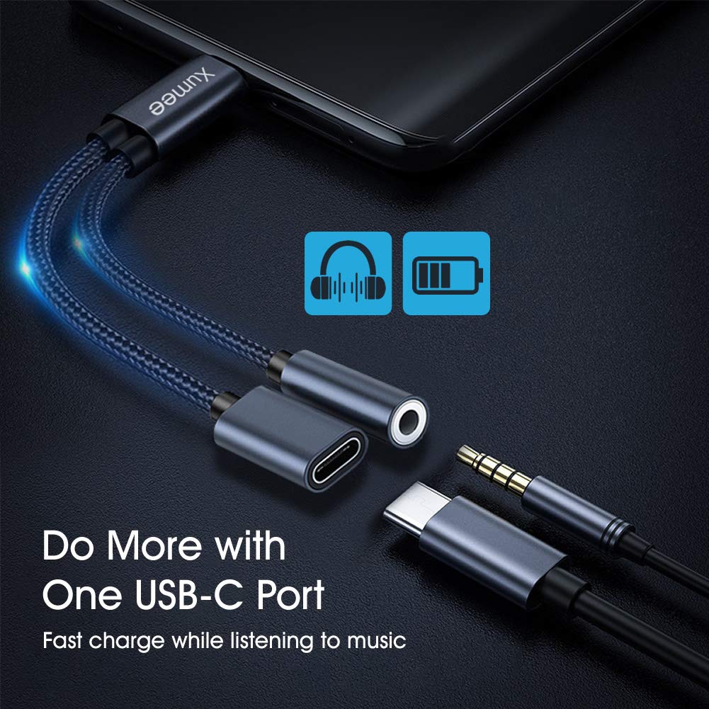 Adattatore USB-C A 3.5mm Con Ricarica Veloce – Dongle Audio Per Cuffie, Convertitore A 60W Per Musica E Chiamate, Compatibile Con Tablet E Smartphone