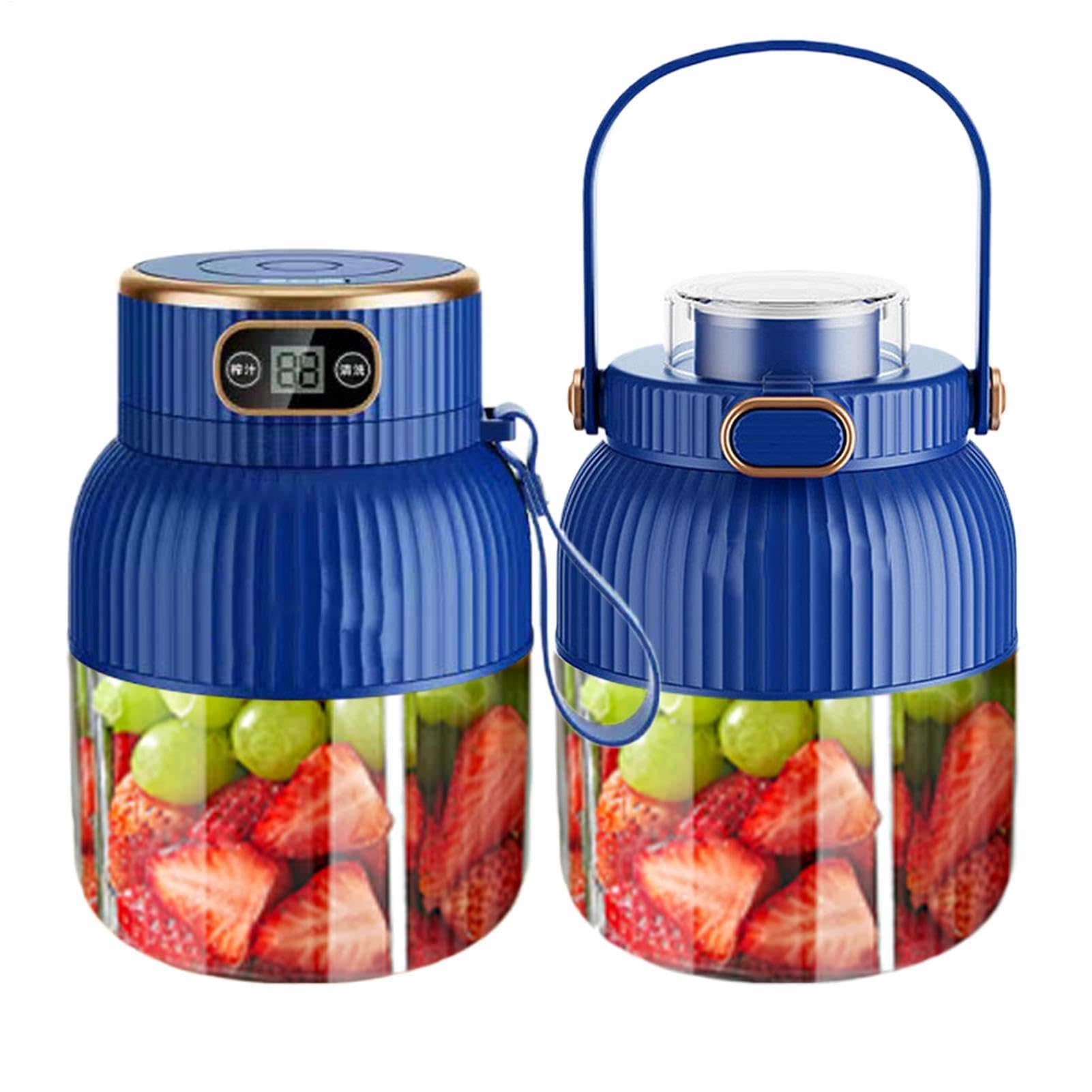 Licuadora portátil para batidos, taza exprimidora portátil Pantalla digital | Procesador de alimentos de viaje con pantalla Digital recargable por Usb port