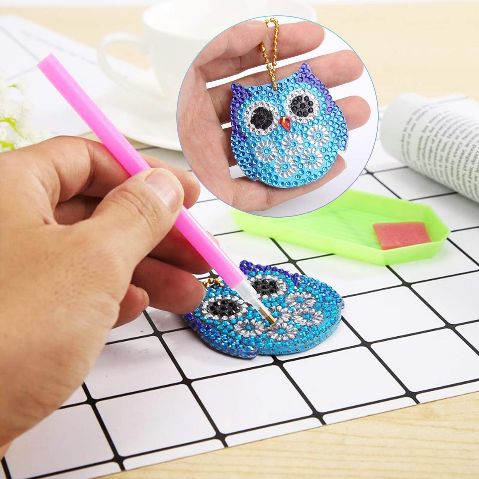 Kit Portachiavi Fai Da Te Con Diamanti VEGCOO – 10 Pezzi A Forma Di Cuore, Per Donne E Ragazze, Decorazione Borse