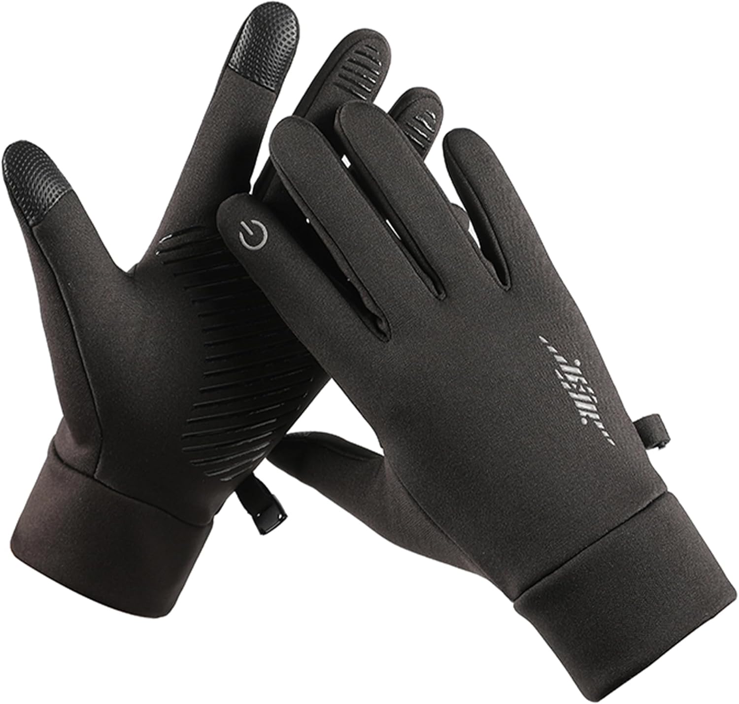 Winter Gloves, Windproof Cycling Gloves with Thermal Liner, Anti-Slip Touchscreen Running Gloves for Outdoor Biking Driving, Thin Warm Gloves for Men Women