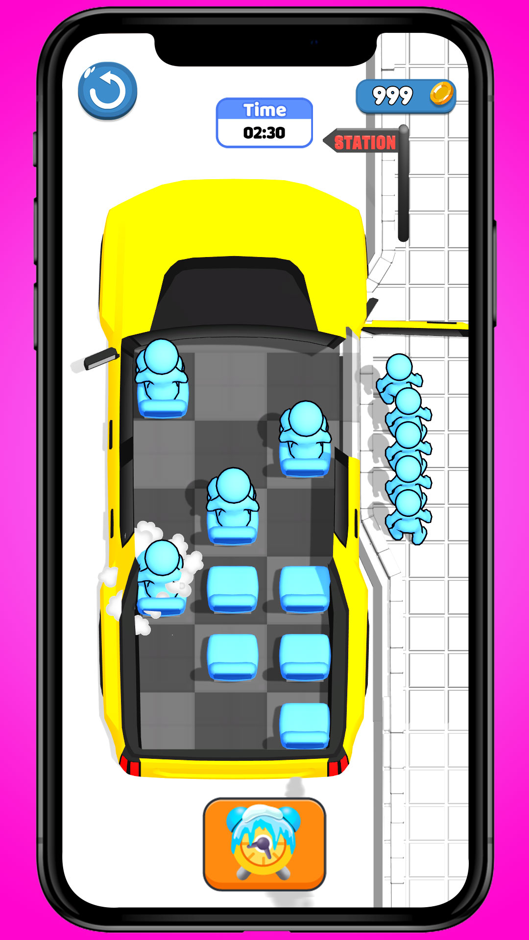 Seat Away Puzzle Master Unpuzzle: Bus Seat Jam Tap Away Sorting